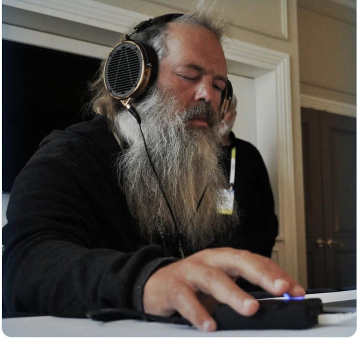 Rick Rubin wearing headphones